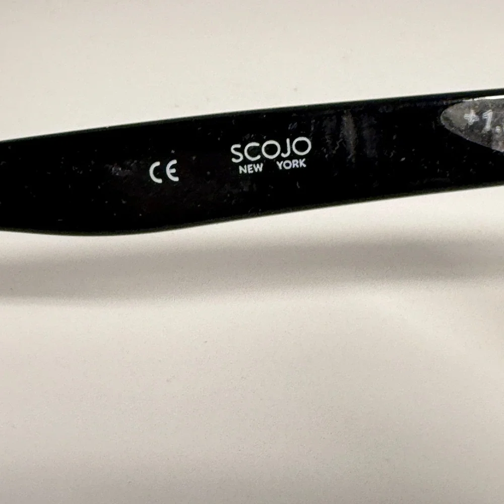 Scojo New York Gardiner St 12433 Reading Glasses Tortoise Black +1.50 Handmade‎
